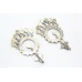 Handmade Women's Earrings 925 Sterling Silver multi color glass P 614